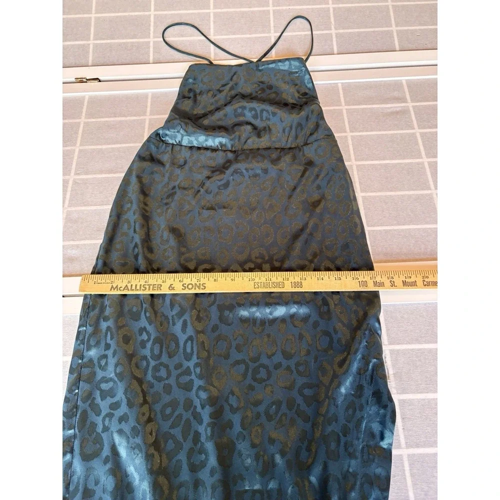 NWT Lush Satin Slip Strappy Back Emerald Green Graduation Dress‎ Women Sz M